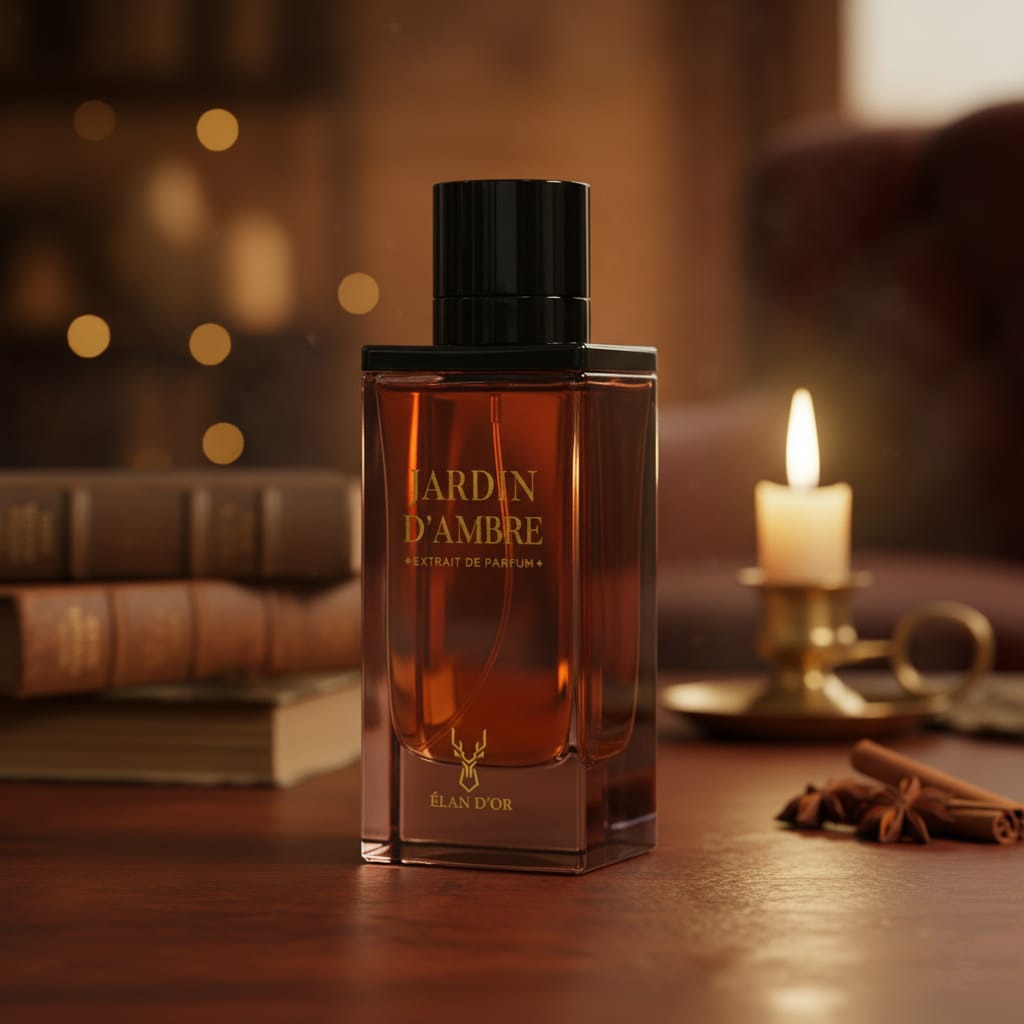 Elan Dor Jardin Dámbre Extrait De Parfum 100ML for Men Warm Spicy Vanilla Woody Fragrance