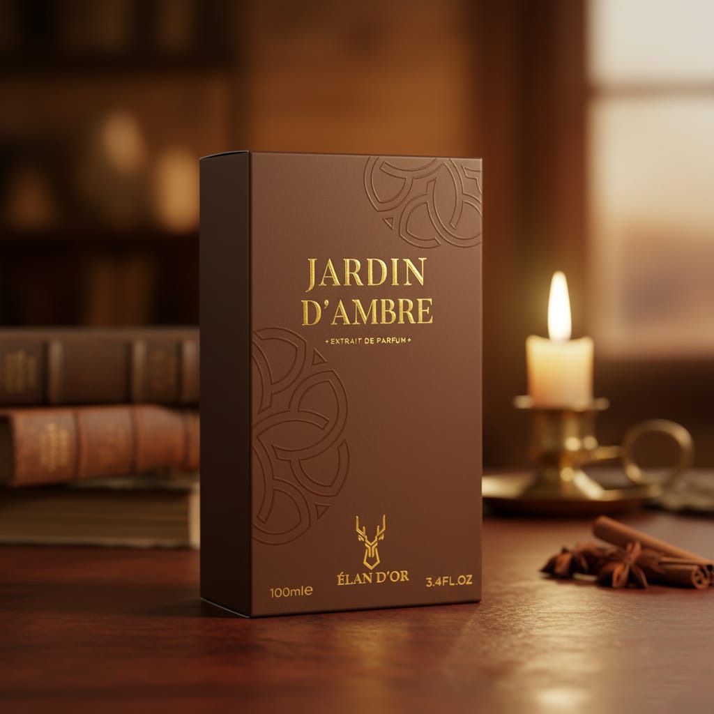 Elan Dor Jardin Dámbre Extrait De Parfum 100ML for Men Warm Spicy Vanilla Woody Fragrance