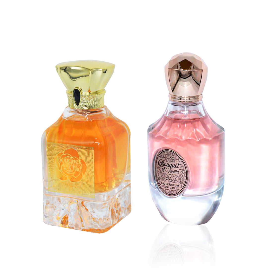 Secret Scents Oud & Vanilla Perfume Bundle 2x100ml | Long Lasting Unisex Eau De Parfum Set