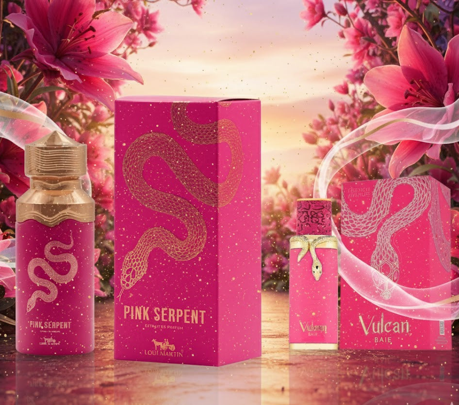 Loui Martin Pink Serpent Extrait De Parfum and French Avenue Vulcan Baie Eau de Parfum 100 ML For unisex