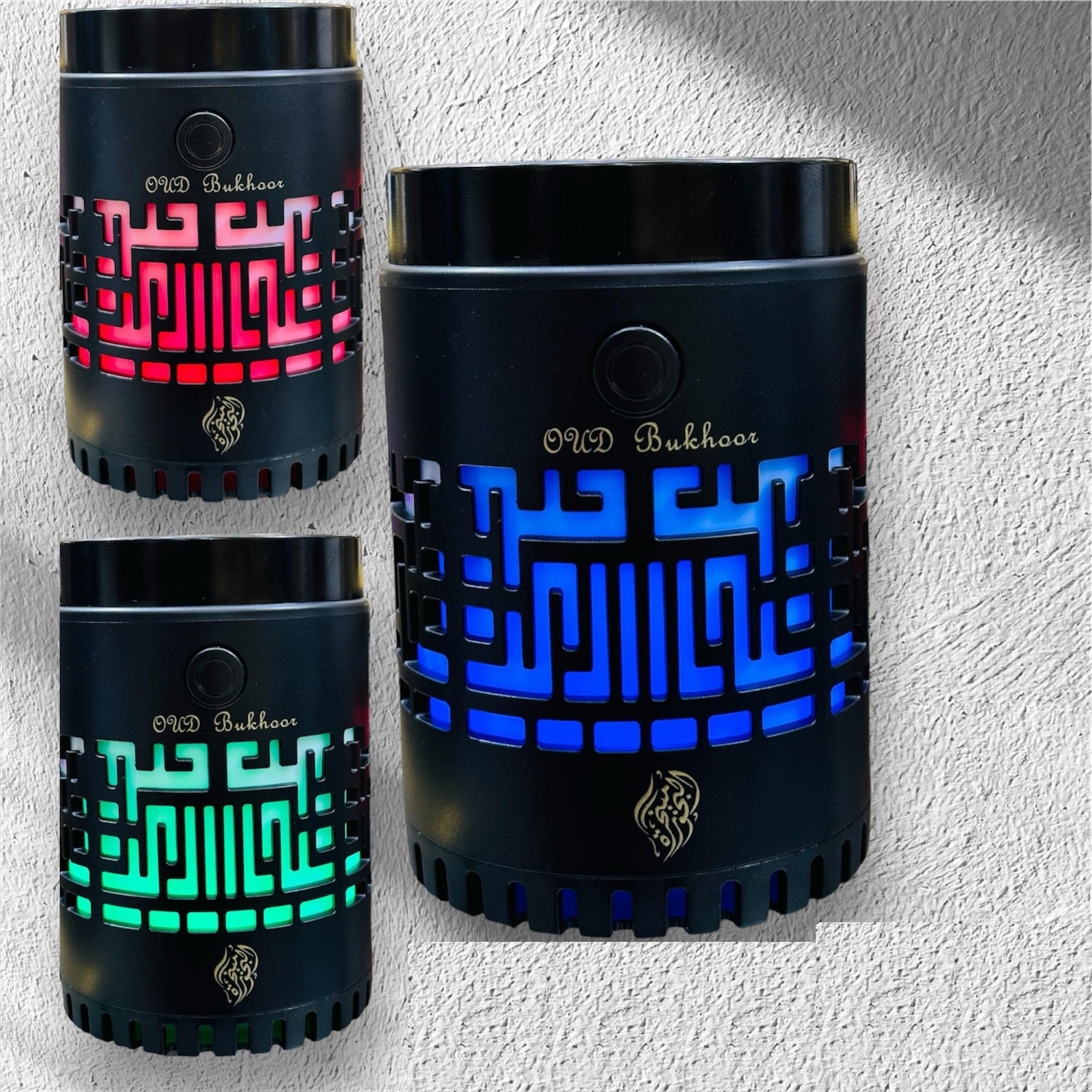 BORTONY Car Bakhoor Burner 2 in 1 Portable Electric Car Bakhoor with Quran Speaker Multiple Lightni